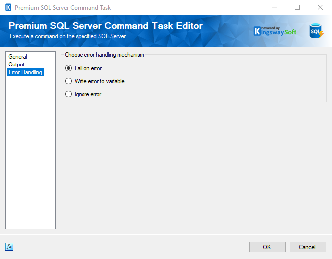 Premium SQL Server Command Task - Error Handling